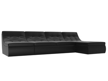 Модульный раскладной диван Холидей, Черный (экокожа) в Чите