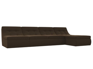 Модульный раскладной диван Холидей, Коричневый (микровельвет) в Чите