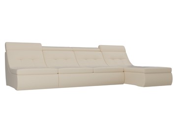 Модульный угловой диван Холидей люкс, Бежевый (экокожа) в Чите