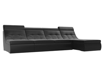 Модульный раскладной диван Холидей люкс, Черный (экокожа) в Чите