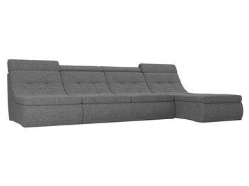 Модульный угловой диван Холидей люкс, Серый (рогожка) в Чите