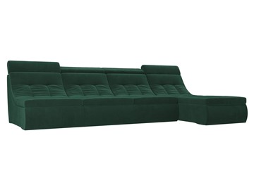 Большой модульный диван Холидей люкс, Зеленый (велюр) в Чите