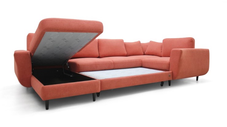 Модульный диван Томас с широкими подлокотниками и пуф-столик с подъемным механизмом в Чите - изображение 3