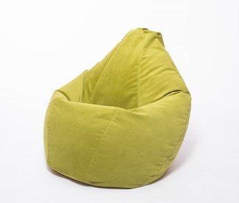 Кресло-мешок Груша большое, велюр однотон, травянное в Чите