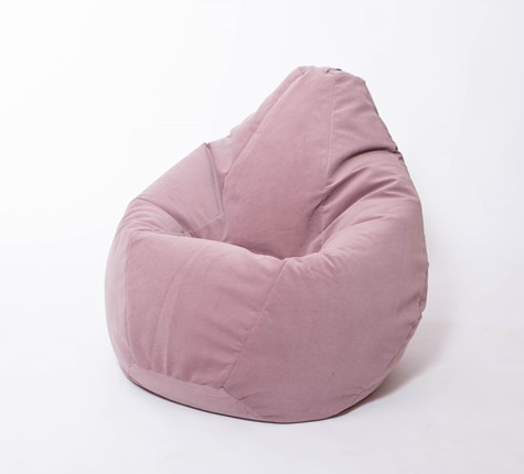 Кресло-мешок Груша большое, велюр однотон, пыльная роза в Чите - изображение