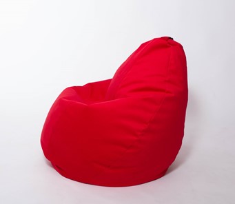 Кресло-мешок Груша большое, велюр однотон, красное в Чите - предосмотр 1
