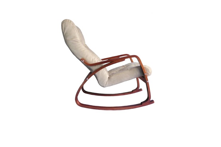 Кресло-качалка Гранд, замша крем в Чите - изображение 1