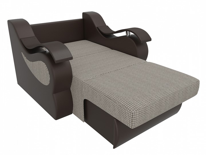 Кресло-кровать Меркурий (60), Корфу 02 (рогожка)/черный (экокожа) в Чите - изображение 1