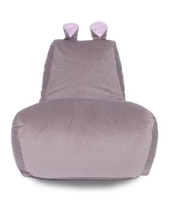 Кресло-мешок Бегемот кофе/розовый в Чите