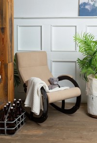 Кресло-качалка в гостиную Корсика, ткань Amigo Beige 34-Т-AB в Чите - предосмотр 8