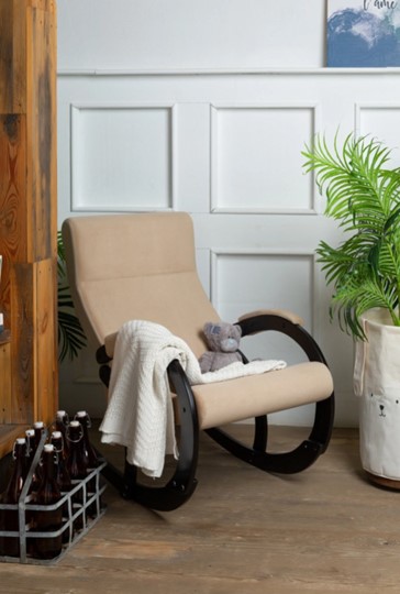 Кресло-качалка в гостиную Корсика, ткань Amigo Beige 34-Т-AB в Чите - изображение 8
