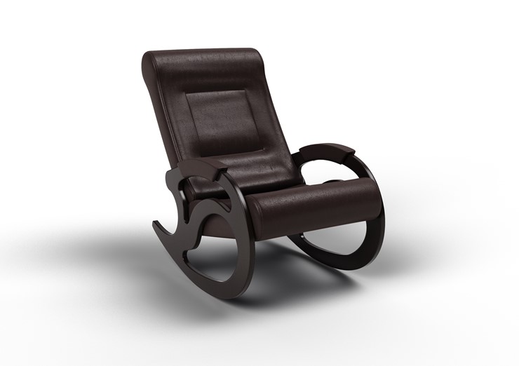 Кресло-качалка Вилла, экокожа крем 11-К-КР в Чите - изображение 1