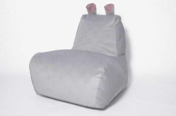 Кресло-мешок Бегемот серый в Чите - изображение
