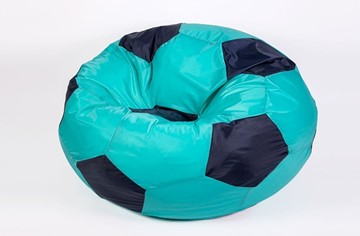 Кресло-мешок Мяч большой, бирюзово-черный в Чите