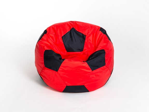 Кресло-мешок Мяч большой, красно-черный в Чите - изображение