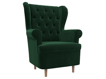 Кресло Торин Люкс, Зеленый (Велюр) в Чите