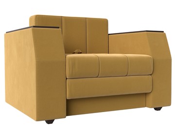 Кресло-кровать Атлантида, Желтый (Микровельвет) в Чите