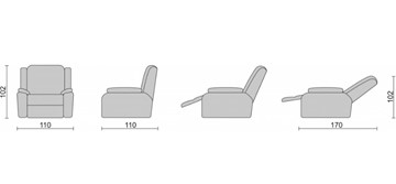Кресло-трансформер Recliner (электро) в Чите - предосмотр 3