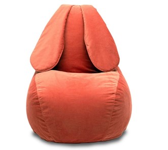 Кресло-игрушка Зайка (длинные уши), оранжевый в Чите