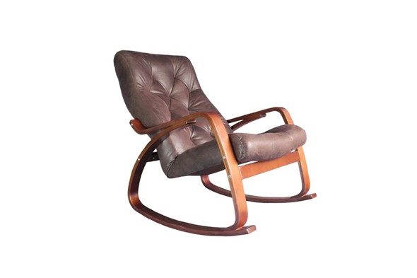 Кресло-качалка Гранд, замша шоколад в Чите - изображение