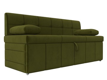 Прямой кухонный диван Лео, Зеленый (микровельвет) в Чите