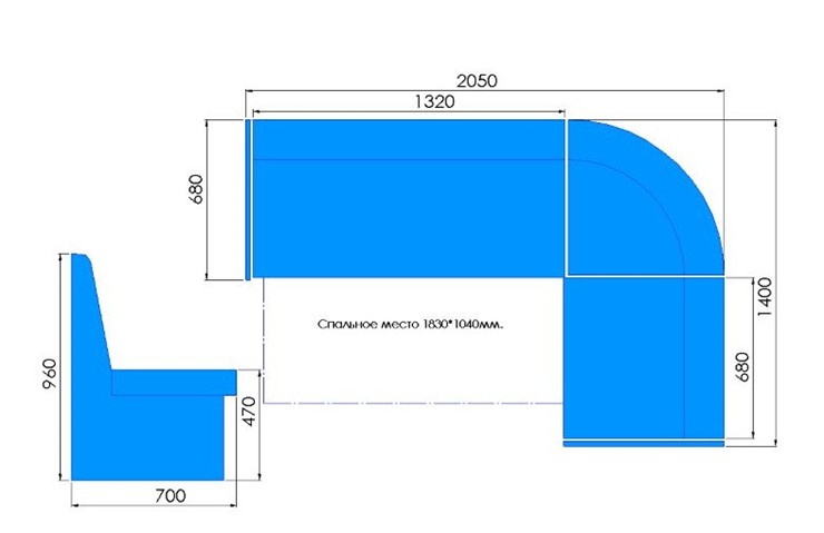 Кухонный угловой диван Модерн 2 (со спальным местом) в Чите - изображение 4