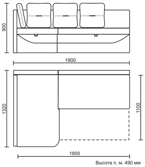 Угловой кухонный диван Яшма 1 ДУ в Чите - изображение 8