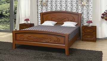 Кровать полутороспальная Карина-16 (Орех) 140х200 в Чите