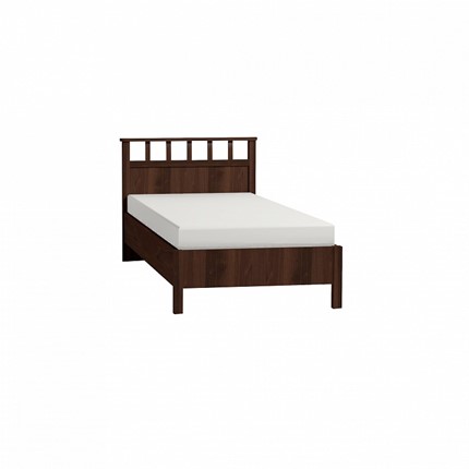 Спальная кровать Sherlock 50 Люкс 900, Орех шоколадный + 5.1 Основание с гибкими ламелями, Металл в Чите - изображение