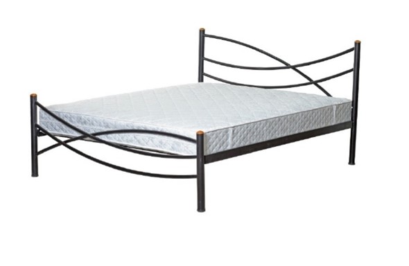 Кровать двуспальная Волна, 160х190, черная в Чите - изображение