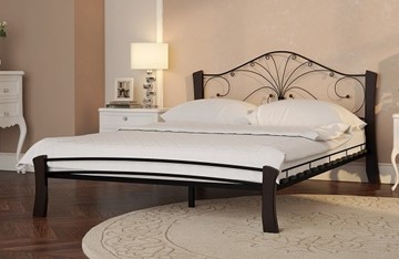 Полутороспальная кровать Фортуна 4 Лайт, 1200, черный/шоколад в Чите