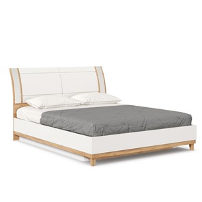 Кровать 2-спальная Бари 1600 с подъёмным механизмом Дуб Золотой/Белый ЛД 698.220 в Чите