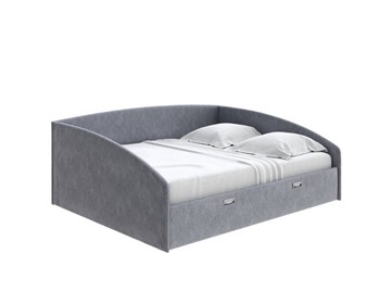 Двуспальная кровать Bono 160х200, Рогожка (Levis 85 Серый) в Чите - предосмотр