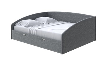 Спальная кровать Bono 160х200, Велюр (Gratta 4 Серый космос) в Чите