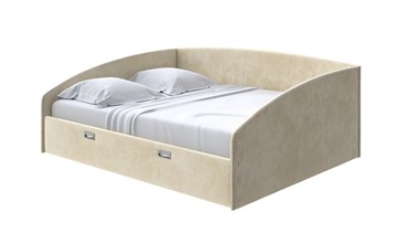 Кровать в спальню Bono 160х200, Велюр (Лофти Айвори) в Чите