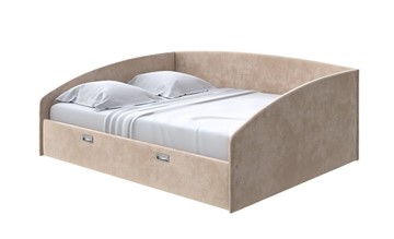 Спальная кровать Bono 160х200, Велюр (Лофти Бежевый) в Чите