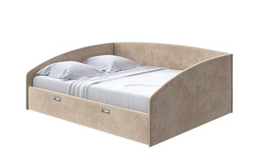 Двуспальная кровать Bono 160х200, Велюр (Лофти Тауп) в Чите