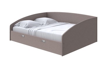 Спальная кровать Bono 160х200, Велюр (Scandi Cotton 24 Капучино) в Чите