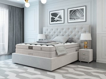 Спальная кровать Classic/Island M 160х200, Флок (Велсофт Дымчатый) в Чите