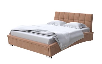 Кровать спальная Corso-1L 200x200, Микровелюр (Manhattan Брауни) в Чите