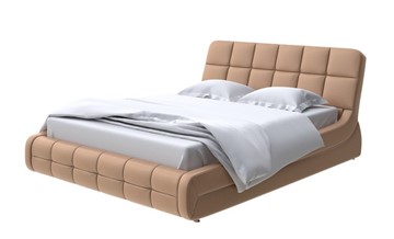 Кровать спальная Corso-6 140x200, Экокожа (Бронзовый перламутр) в Чите