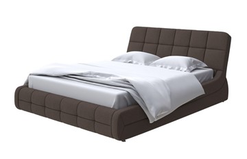 Кровать двуспальная Corso-6 200х200, Рогожка (Savana Chocolate) в Чите