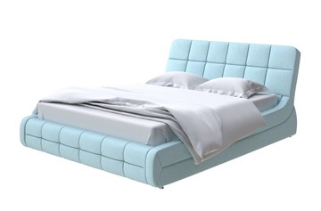 Двуспальная кровать Corso-6 200х200, Велюр (Scandi Cotton 20 Голубой Лед) в Чите