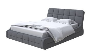 Двуспальная кровать Corso-6 200х200, Велюр (Scandi Cotton 25 Графитовый) в Чите