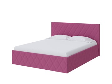 Кровать 2-спальная Fresco 140х200, Рогожка (Savana Berry (фиолетовый)) в Чите