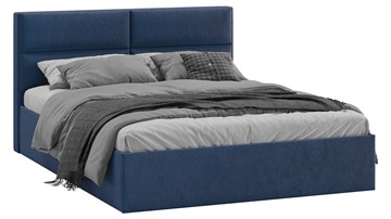 Кровать двуспальная Глосс Тип 1 (Микровелюр Wellmart Blue) в Чите - предосмотр