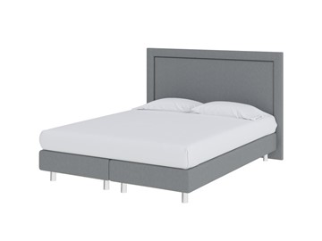 Спальная кровать London Boxspring Elite 160х200, Рогожка (Savana Grey (серый)) в Чите
