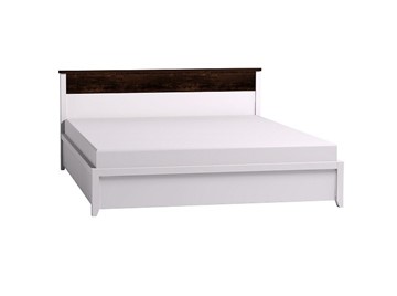 Кровать Норвуд 31 с гибкими ламелями металл, Белый-Орех шоколадный в Чите