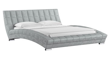 Спальная кровать Оливия 160 арт. Дарлинг грей сандал (светло-серый) с основанием в Чите