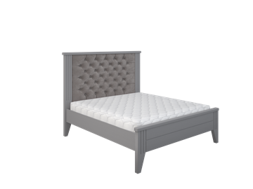 Кровать с каретной стяжкой Верона 1400, Серый в Чите